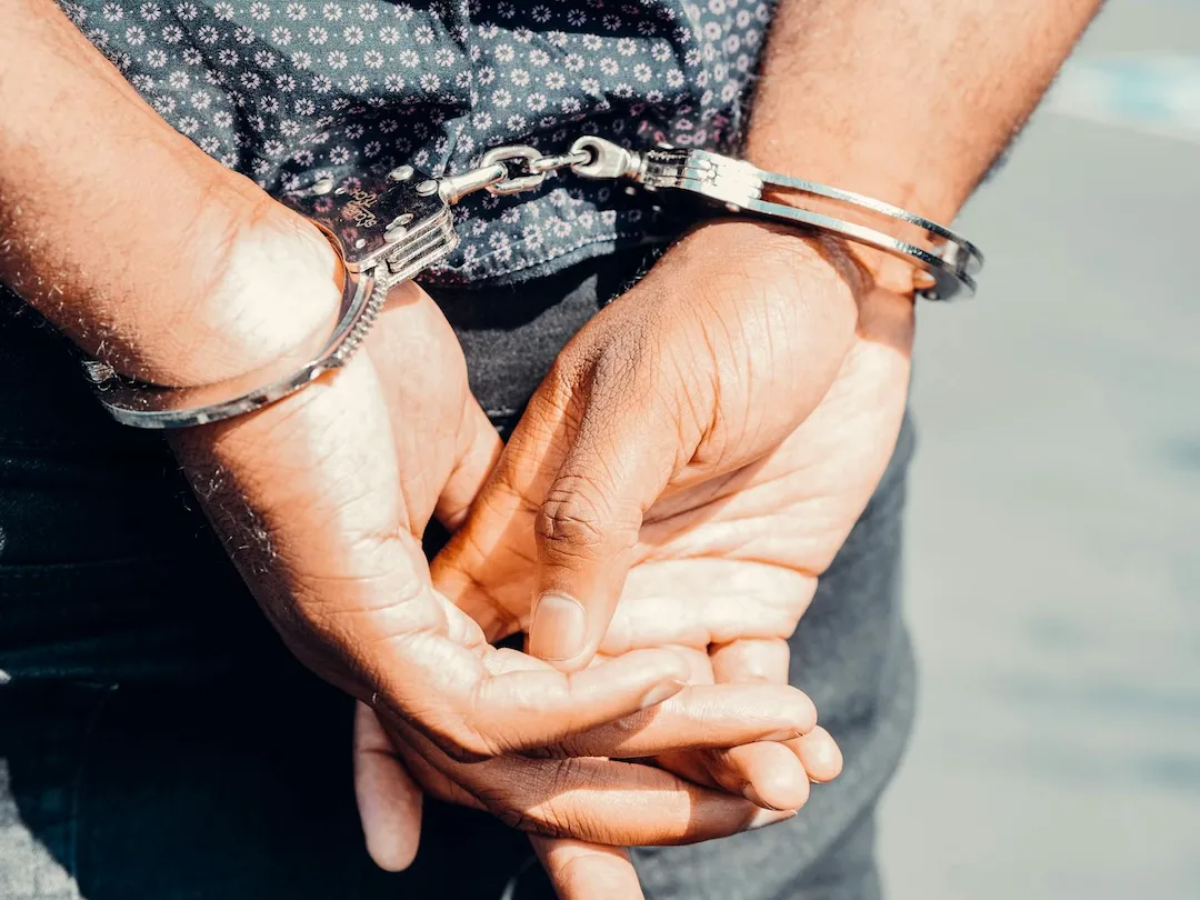 man in handcuffs arrested louisiana concept